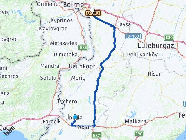 Hıdırköy Trakya Üniversitesi Arası Kaç Km - Yol Tarifi