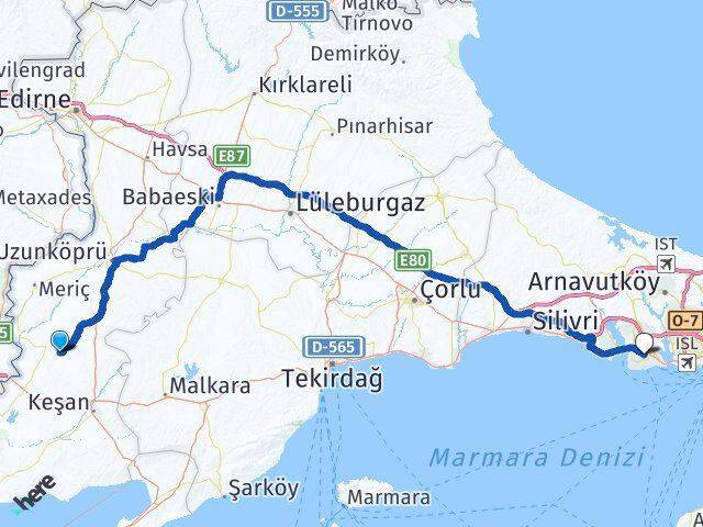 İbriktepe Beylikdüzü Arası Kaç Km - Yol Tarifi