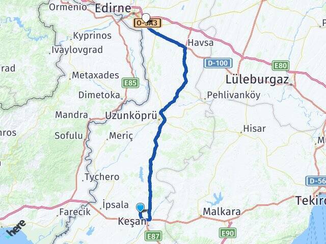 Beykent Trakya Üniversitesi Arası Kaç Km - Yol Tarifi