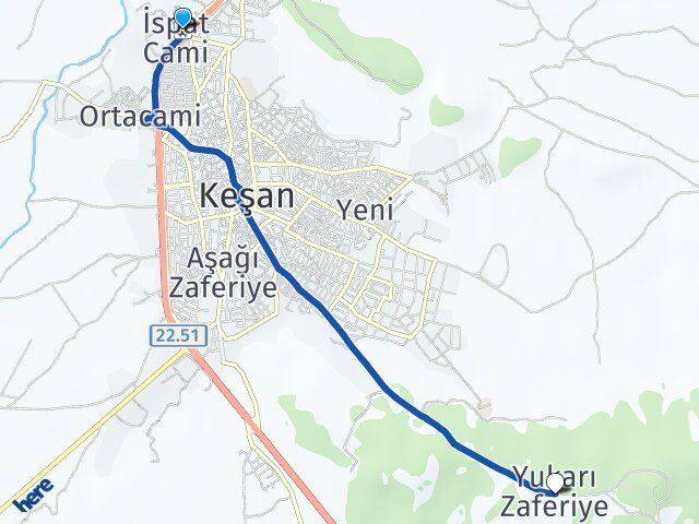İspat Cami Yukarı Zaferiye Arası Kaç Km - Yol Tarifi