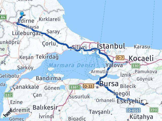 Lalapaşa Eskişehir Arası Kaç Km - Yol Tarifi