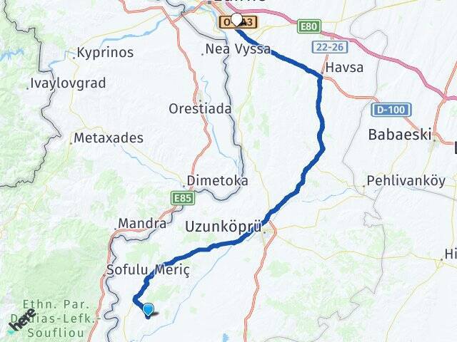 Büyükaltıağaç Edirne Otogarı Arası Kaç Km - Yol Tarifi