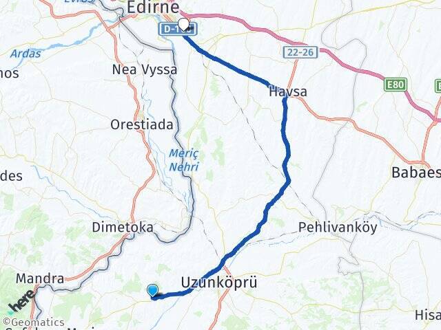 Yakupbey Trakya Üniversitesi Arası Kaç Km - Yol Tarifi