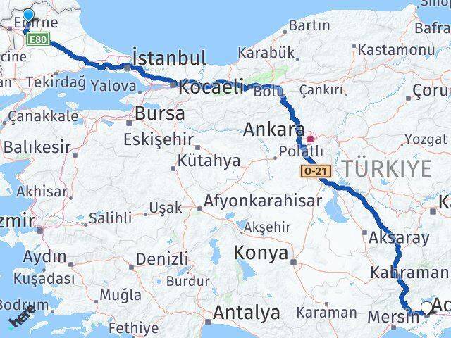 Süloğlu Adana Arası Kaç Km - Yol Tarifi