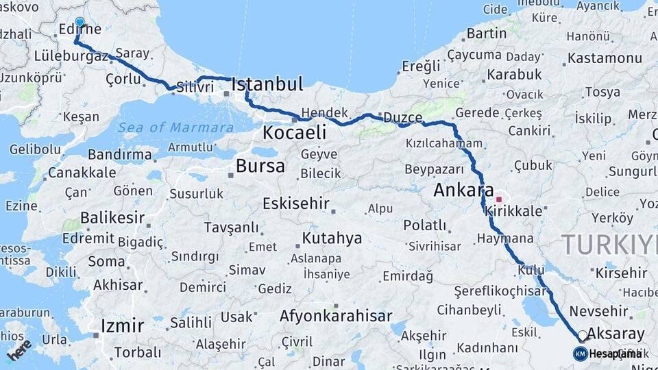 Süloğlu Aksaray Arası Kaç Km - Yol Tarifi