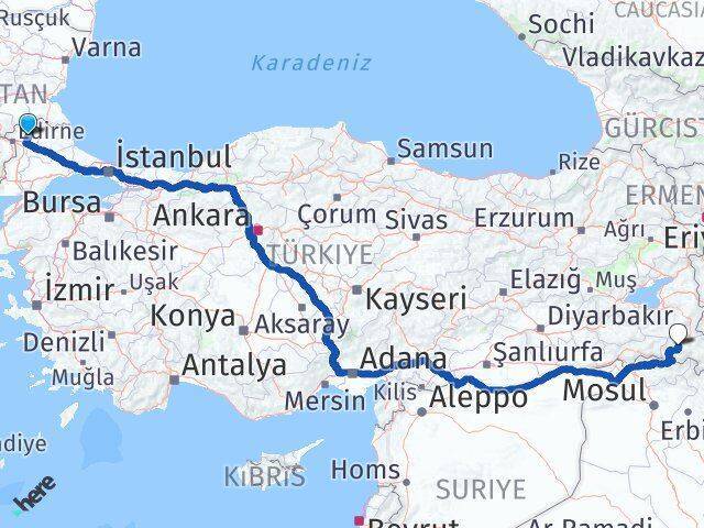 Süloğlu Hakkari Arası Kaç Km - Yol Tarifi