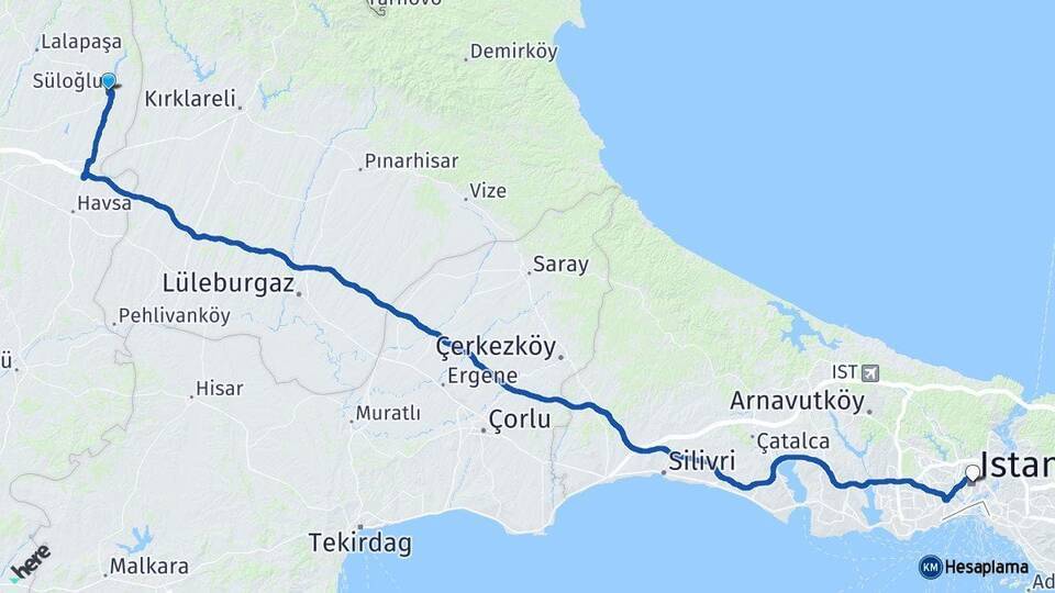 Süloğlu İstanbul Arası Kaç Km - Yol Tarifi