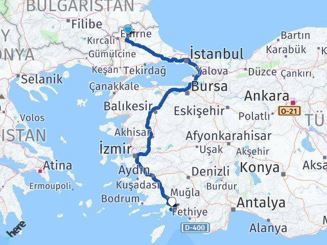 Süloğlu Muğla Arası Kaç Km - Yol Tarifi