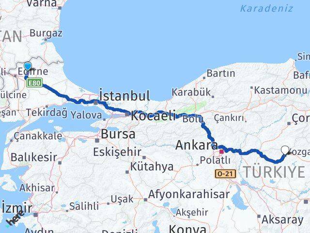Süloğlu Yozgat Arası Kaç Km - Yol Tarifi