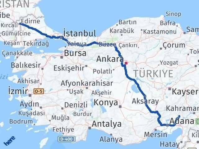 Edirne Sumbas Osmaniye Arası Kaç Km - Yol Haritası