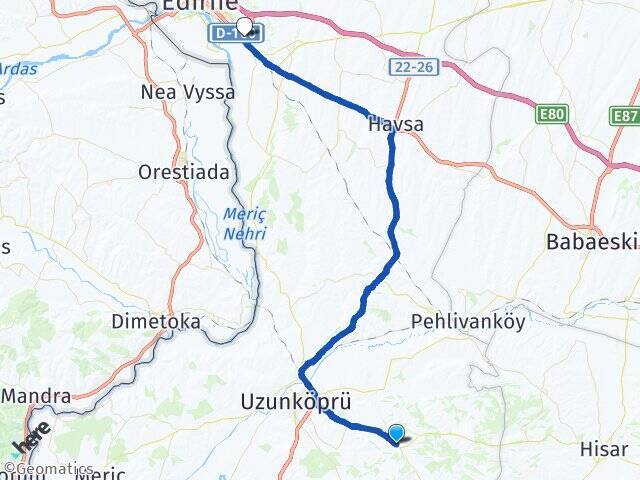 Çöpköy Trakya Üniversitesi Arası Kaç Km - Yol Tarifi