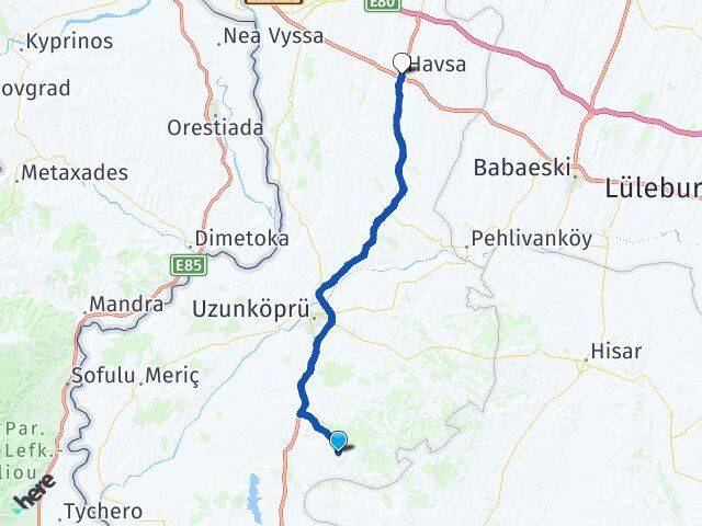 Kırköy Havsa Arası Kaç Km - Yol Tarifi