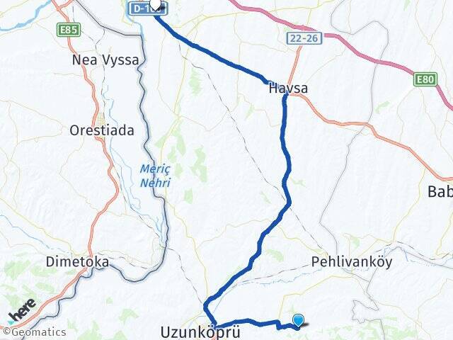 Ömerbey Trakya Üniversitesi Arası Kaç Km - Yol Tarifi