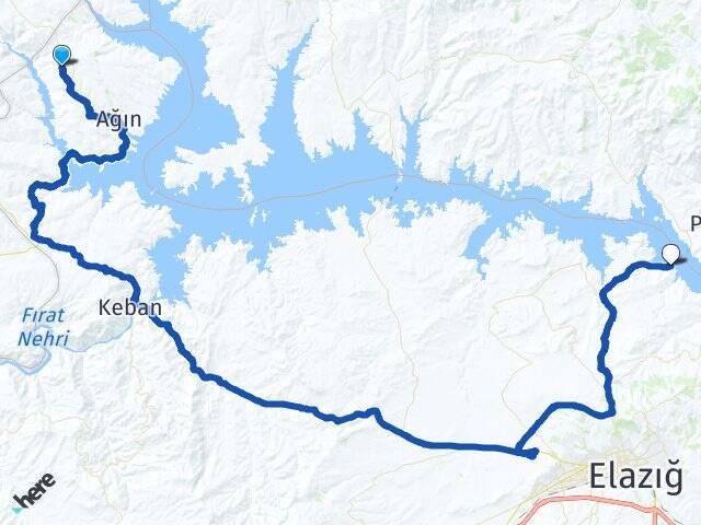 Samançay Elazığ Pertek Feribot İskelesi Arası Kaç Km - Yol Tarifi