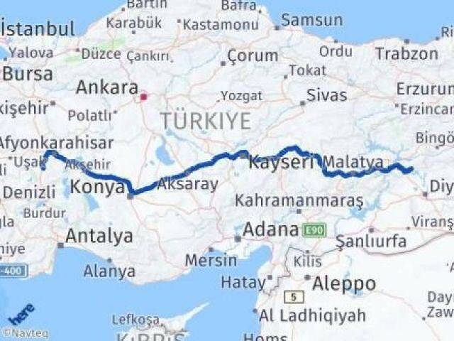 Elazığ Alacakaya Afyonkarahisar Arası Kaç Km - Yol Haritası
