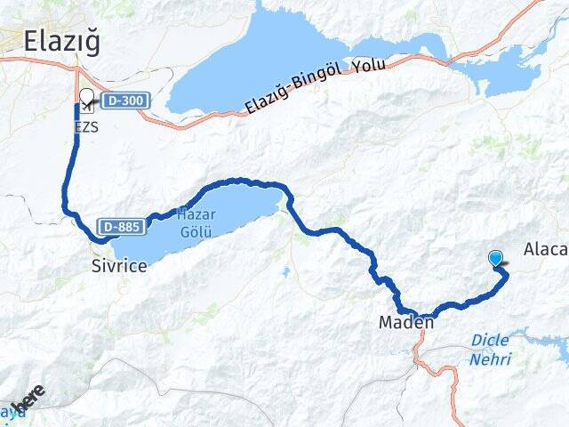 Çanakça Elazığ Havalimanı Arası Kaç Km - Yol Tarifi