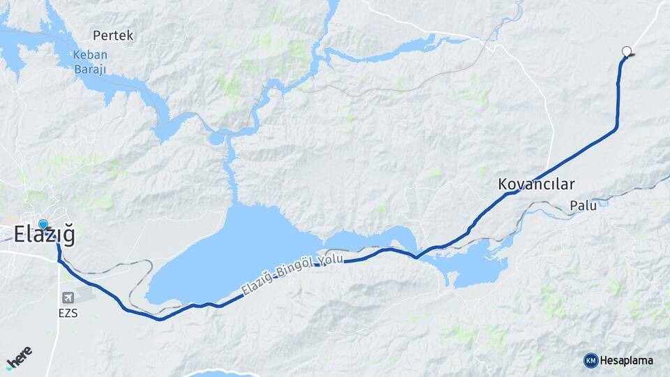 Elazığ Başyurt Karakoçan Arası Kaç Km - Yol Haritası
