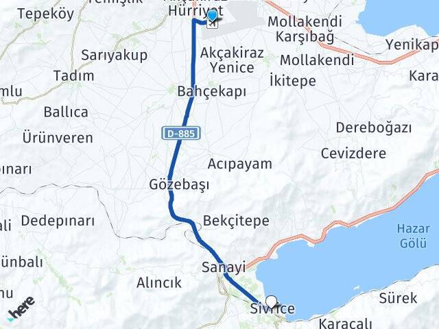 Elazığ Havalimanı Sivrice Arası Kaç Km - Yol Tarifi