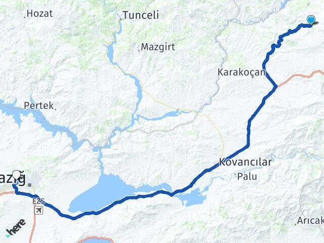 Bazlama Fırat Üniversitesi Arası Kaç Km - Yol Tarifi