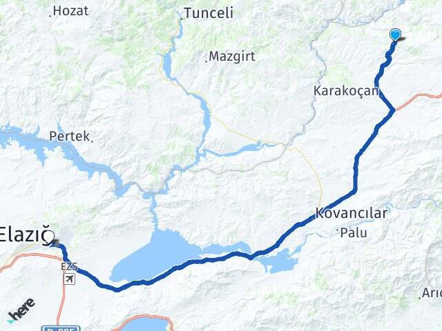 Beydere Elazığ Otogarı Arası Kaç Km - Yol Tarifi