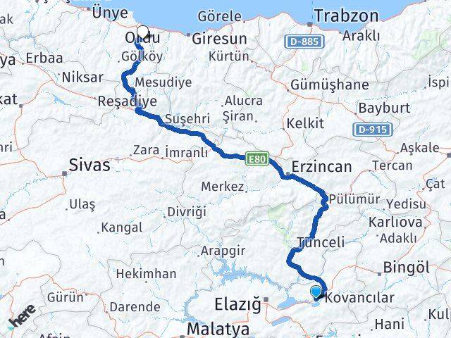 Adalı Altınordu Arası Kaç Km - Yol Tarifi