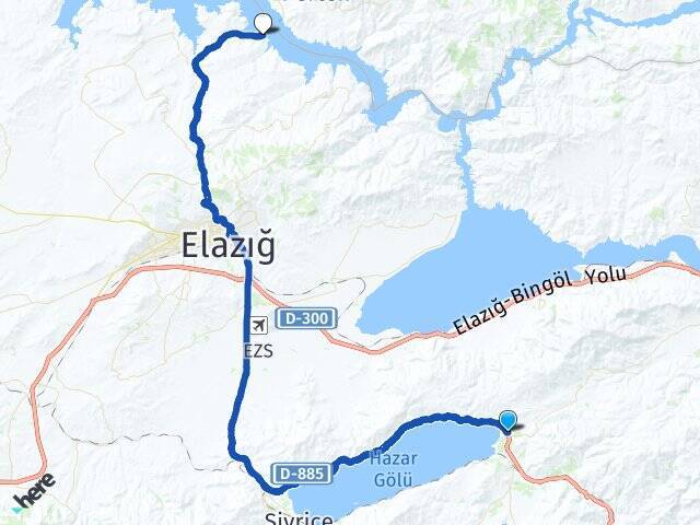 Gezin Elazığ Pertek Feribot İskelesi Arası Kaç Km - Yol Tarifi