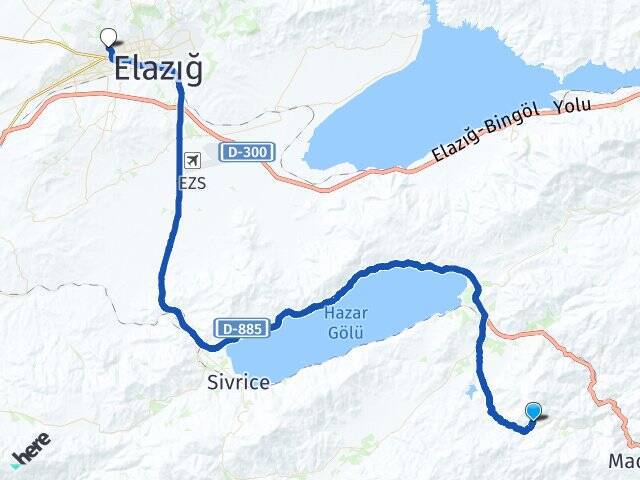 Hanevleri Fırat Üniversitesi Arası Kaç Km - Yol Tarifi