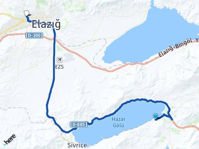 Plajköy Fırat Üniversitesi Arası Kaç Km - Yol Tarifi