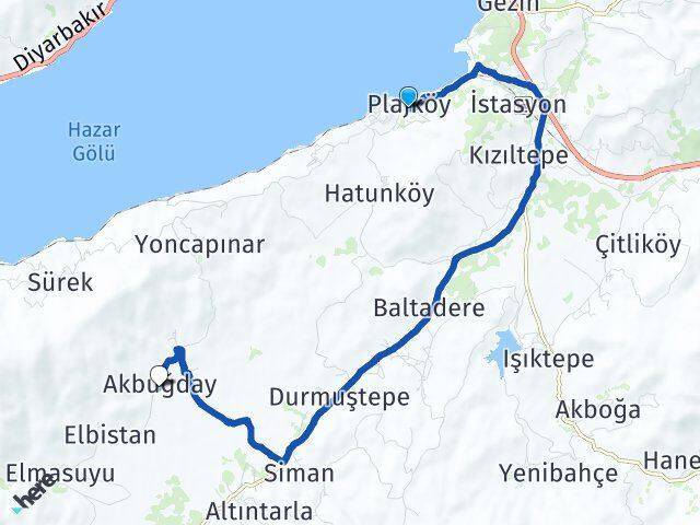 Plajköy Sivrice Arası Kaç Km - Yol Tarifi