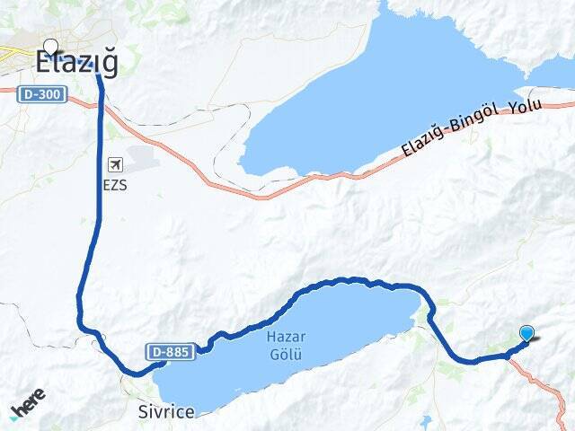 Tekevler Elazığ Otogarı Arası Kaç Km - Yol Tarifi