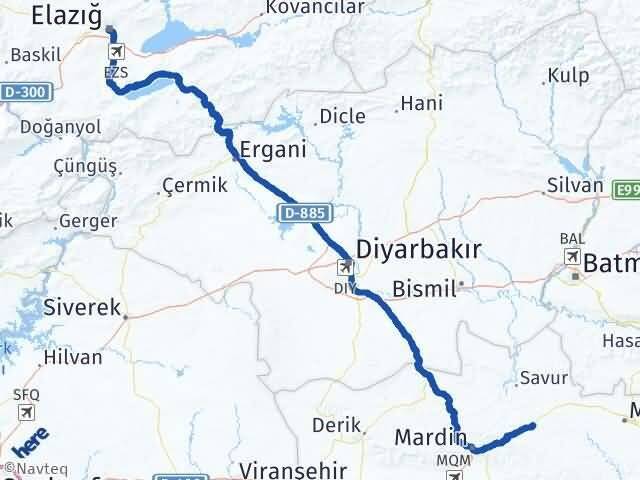 Elazığ Ömerli Arası Kaç Km - Yol Tarifi