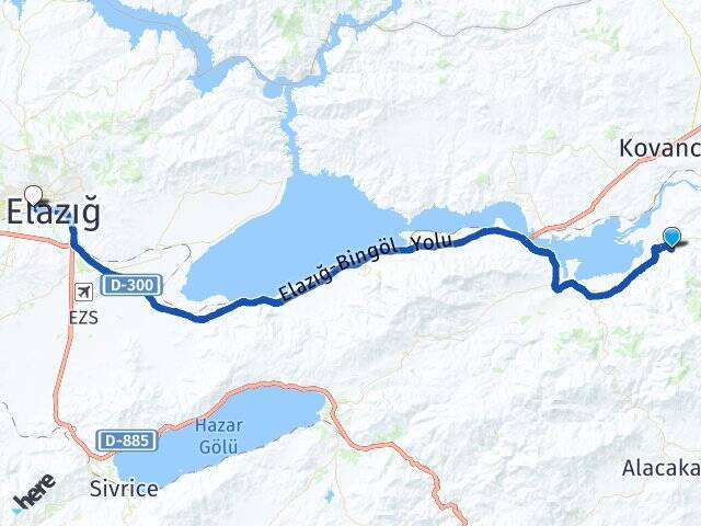 Gümeçbağlar Elazığ Otogarı Arası Kaç Km - Yol Tarifi
