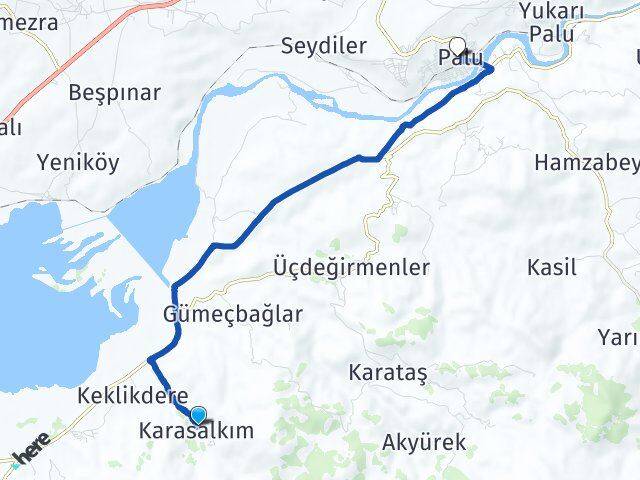 Karasalkım Palu Arası Kaç Km - Yol Tarifi