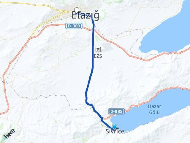 Sivrice Elazığ Otogarı Arası Kaç Km - Yol Tarifi