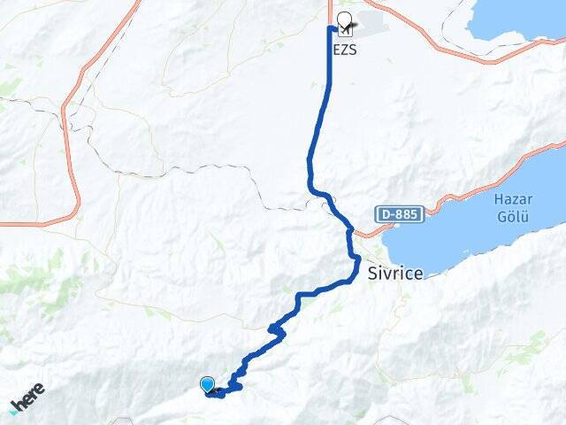Uslu Elazığ Havalimanı Arası Kaç Km - Yol Tarifi