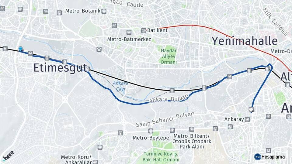 Eryaman YHT Garı Ankara AŞTİ Otogarı Arası Kaç Km - Yol Tarifi