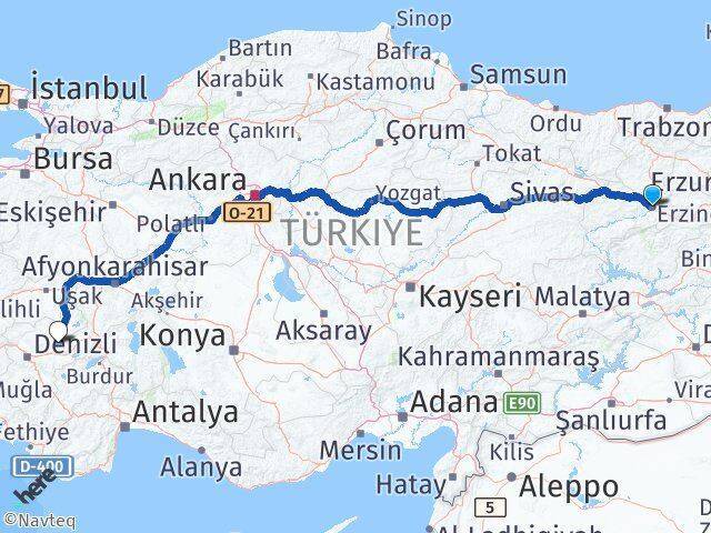Erzincan Baklan Arası Kaç Km - Yol Tarifi