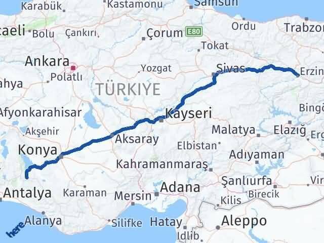 Erzincan Derebucak Arası Kaç Km - Yol Tarifi