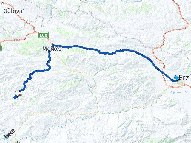 Erzincan Dikmen İliç Arası Kaç Km - Yol Haritası