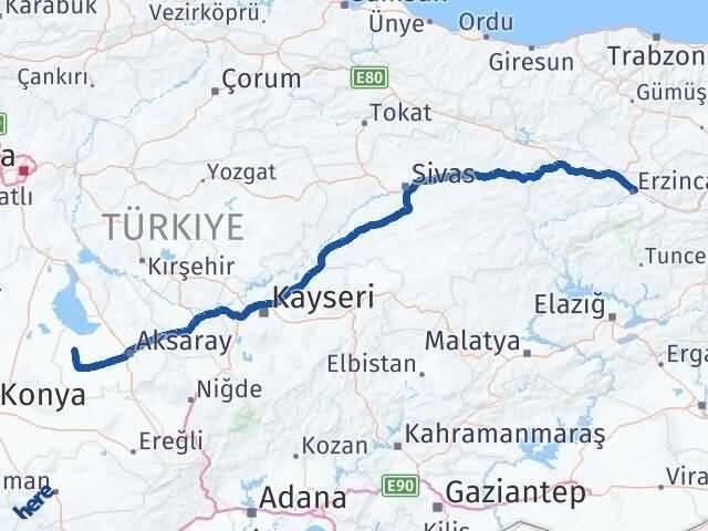 Erzincan Eskil Arası Kaç Km - Yol Tarifi