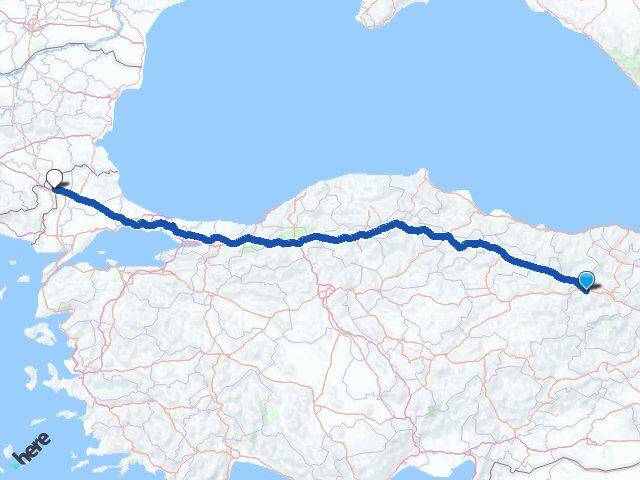 Erzincan Refahiye Edirne Arası Kaç Km - Yol Haritası
