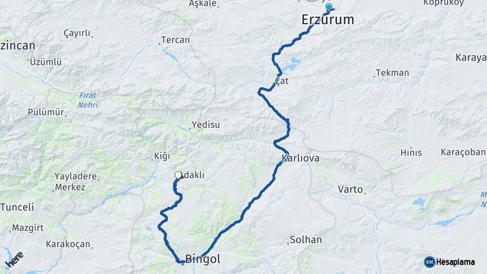 Erzurum Adaklı Arası Kaç Km - Yol Tarifi