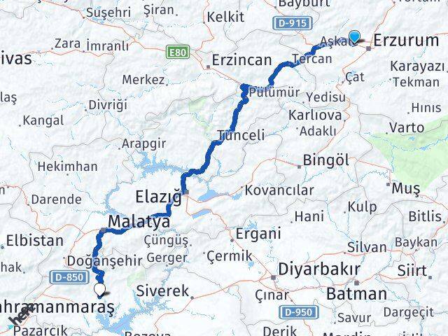 Aziziye Adıyaman Arası Kaç Km - Yol Tarifi