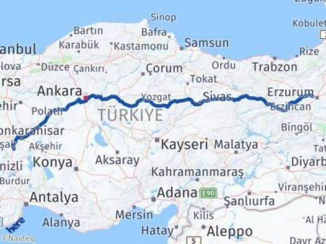 Aziziye Afyonkarahisar Arası Kaç Km - Yol Tarifi