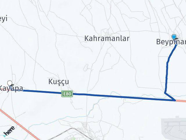 Beypınarı Kayapa Arası Kaç Km - Yol Tarifi