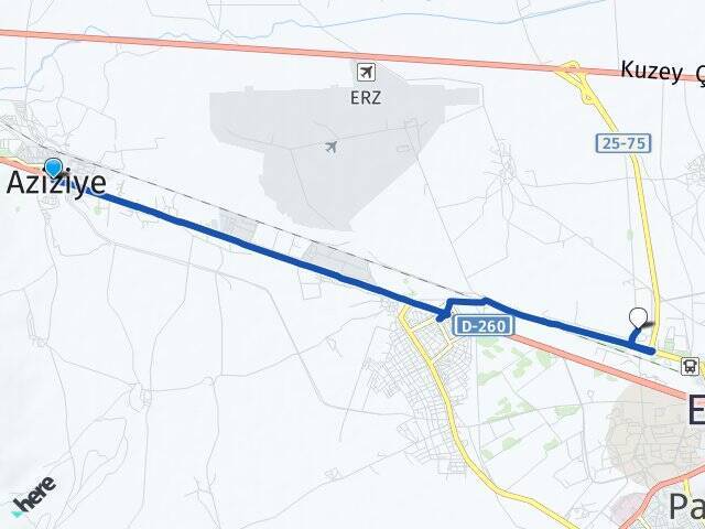 Ilıca Erzurum Teknik Üniversitesi Arası Kaç Km - Yol Tarifi
