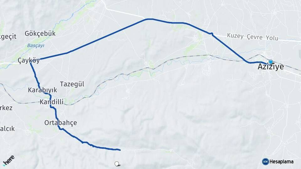 Erzurum Aziziye Palandöken Arası Kaç Km - Yol Haritası