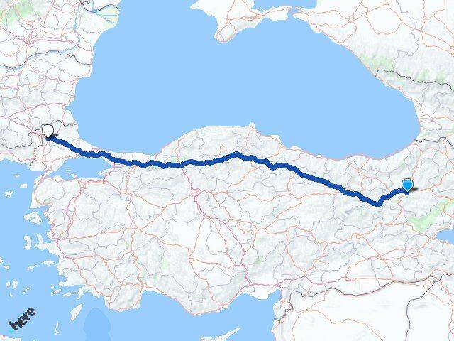 Erzurum Havsa Edirne Arası Kaç Km - Yol Haritası
