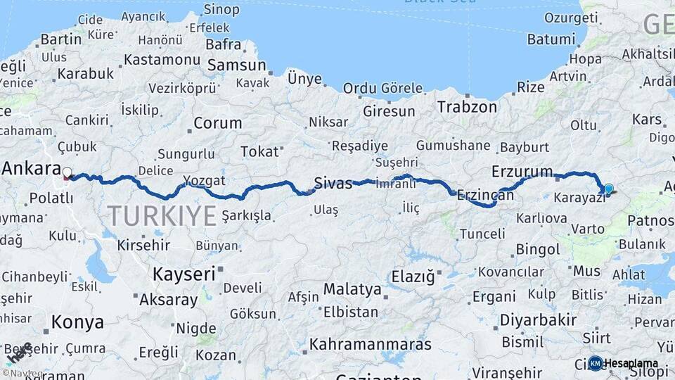 Karayazı Ankara Arası Kaç Km - Yol Tarifi