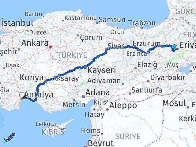 Karayazı Antalya Arası Kaç Km - Yol Tarifi